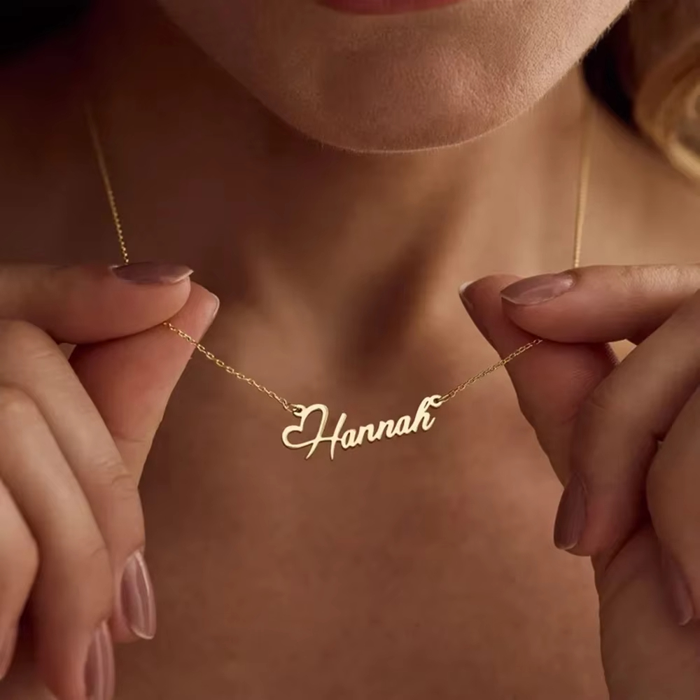 Custom Name Love Heart Necklac - đánh giá và giá Birth Flower Necklace